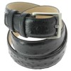 Leather belt black imprint ostrich Ostrich - Black - Robert