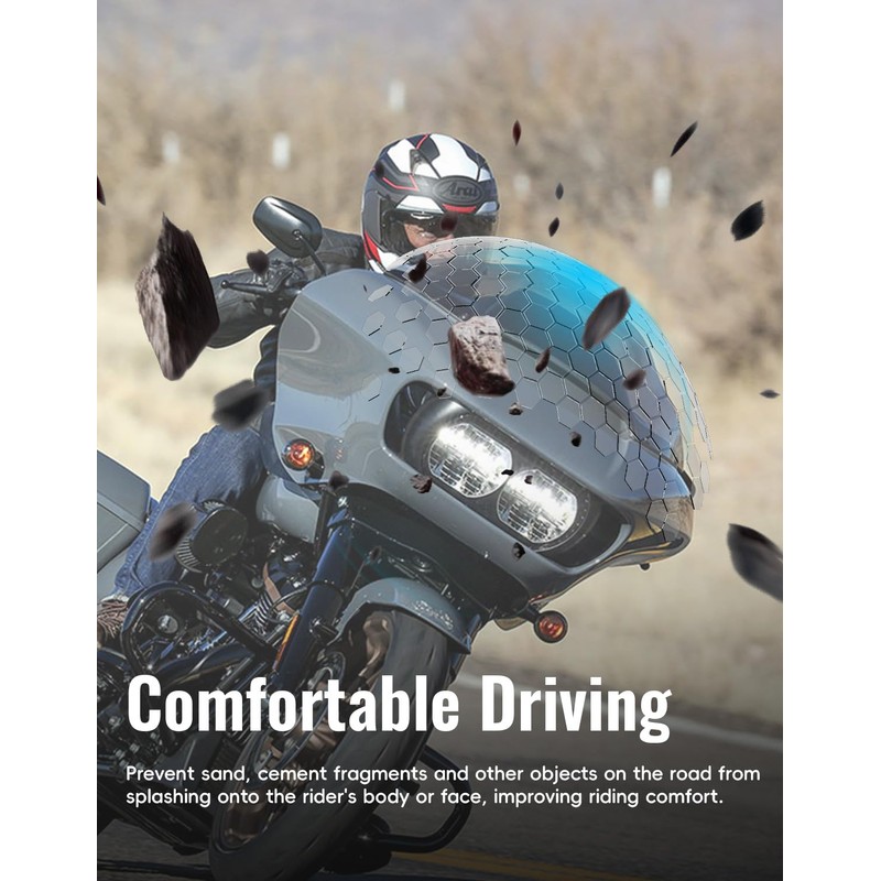 LUXEMOTO 8" Windshield for Road Glide 2015-2024, Clear Motocycle Windscreen
