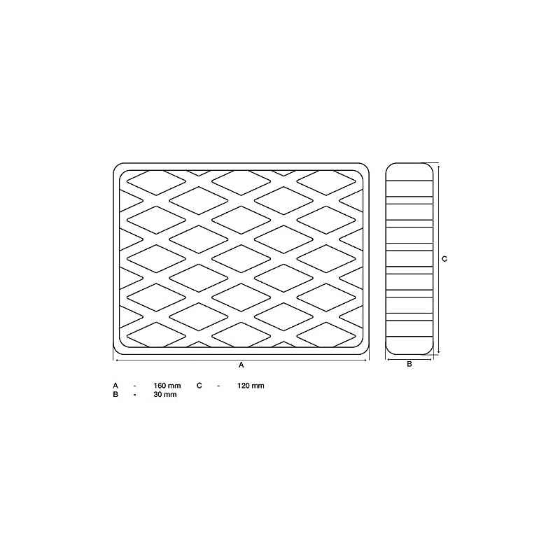 BGS 7006 Rubber Pad for Lifting Platforms 160 x 120