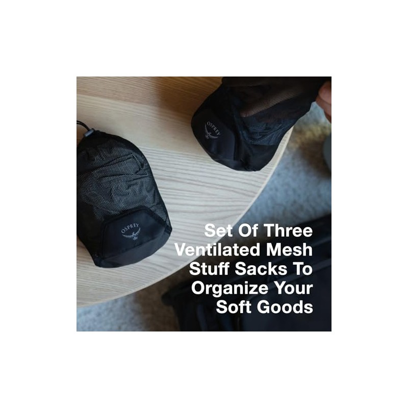 Osprey Daylite Mesh Packing Sack Set, Black
