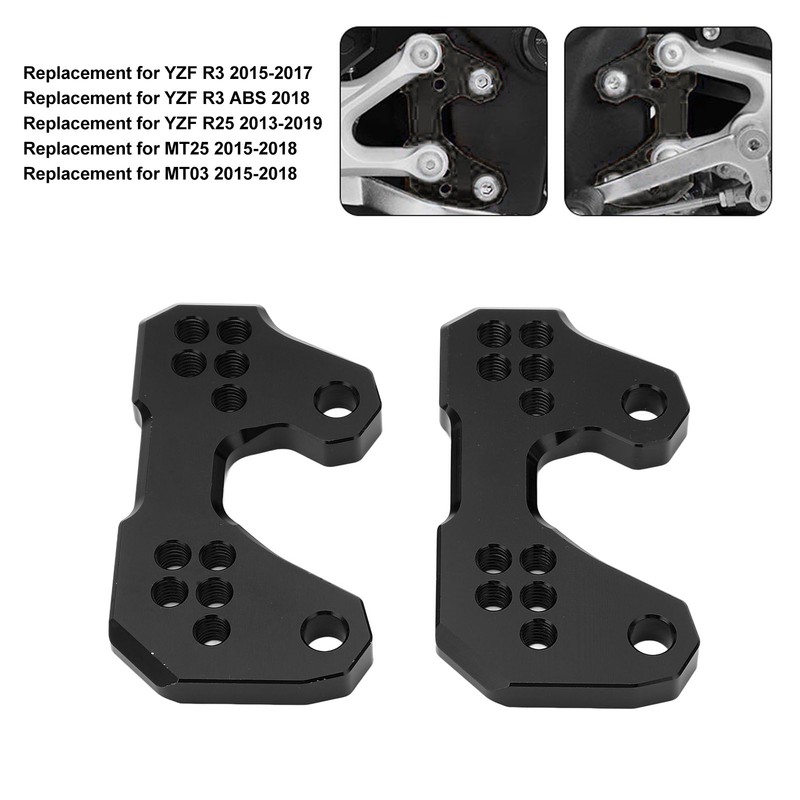 Motorcycle Adjustable Rearset Foot Pegs Mounting Base Replacement for YZF