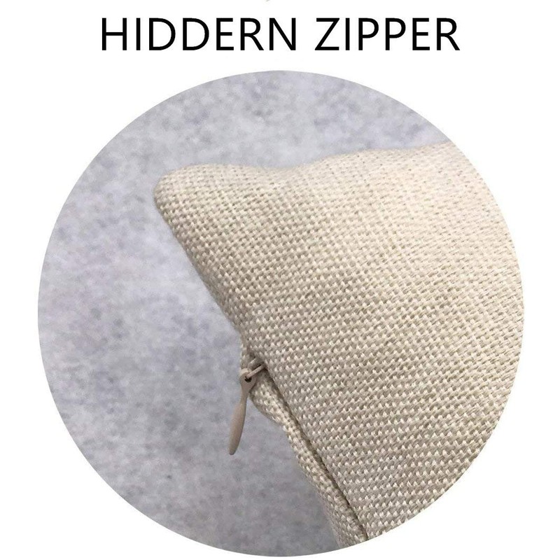 Unibedding Set of 4 Throw Pillow Covers Cases, Cotton Linen