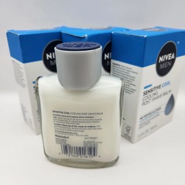 Nivea Men Sensitive Cool Post Shave Balm w Seaweed Ext 3.3 oz 100ml Lot of 3 Pcs