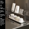 HZBL-LP 2-Tier Space-Saving Drain Rack with Removable Tray, Cup Storage
