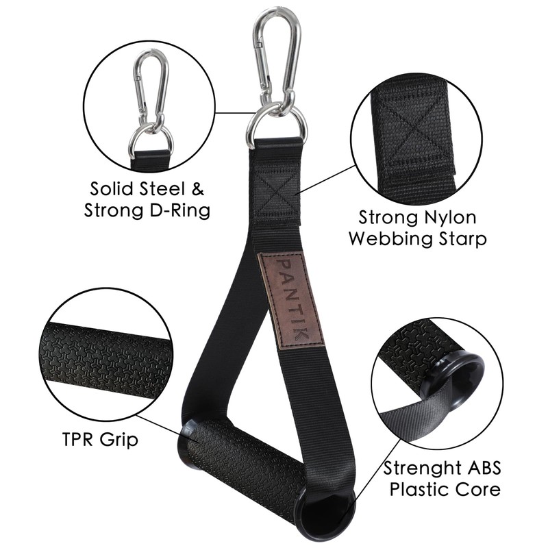 PANTIK Heavy Duty Exercise Handles Gym Cable Machine Attachments Durable