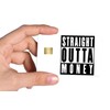 Straight Outta Money Funny Meme Glossy Debit|Credit Card Skin For