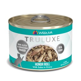 Weruva TruLuxe Cat Food, Honor Roll with Wild-Caught Saba in Gravy, 6oz Can (Pack of 24)