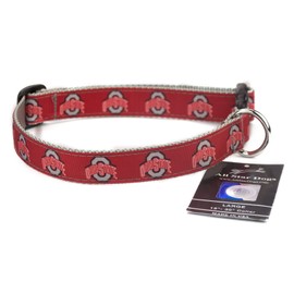 Ohio State Buckeyes Ribbon Dog Collar - Small