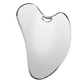 AQSQWQ Gua Sha Stone, Gua Sha Stainless Steel Heart Shape Gua Sha Massage Tool, Gua Sha Stone Face Tool for Shaping Jaw and Reducing Swelling