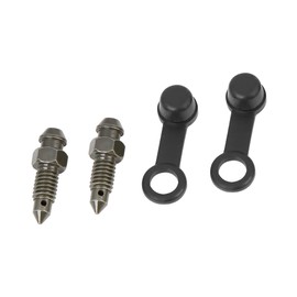 A ABSOPRO 2 Stück Motorrad Banjo Bolzen Entlüftung Schraube mit Kappe M6x1mm
