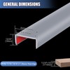 Slimline Cabinet Door Edge Protector, 3/4" Self Adhesive Peel and