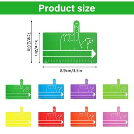 8 Pcs One Finger Spacer Handwriting Tool Writing Spacers for Kids, Colorful Guided Reading Strips Dyslexia Tools Handwriting Spacer for Writing Tools for School Office Kids Adults, 8 Colors
