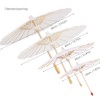 Akozon Oil Paper Umbrella White Small Paper Umbrella for Hand