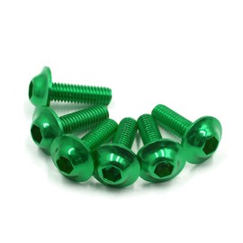 uxcell 6PCS M6 X 20mm Green Hexagon License Plates Fairing Bolts Screws for Motorcycle