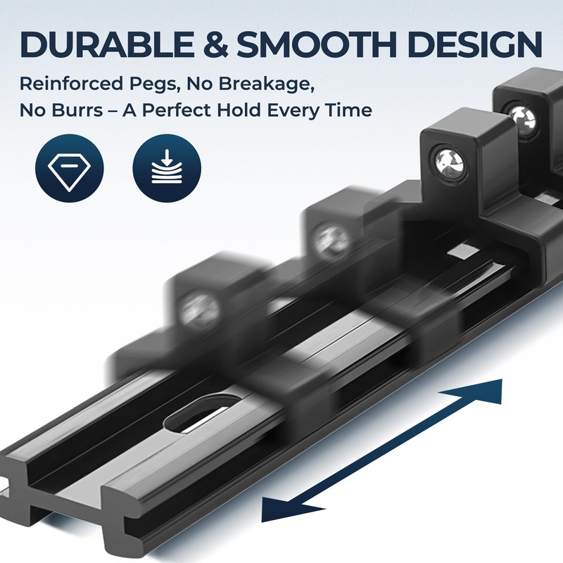 Reniteco 3-Piece Socket Organizer - 3/8-Inch Drive x 45 Clips,