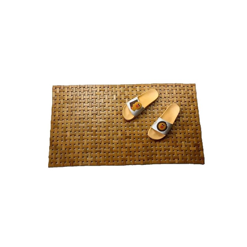 HubewaGlobal Bamboo Woven Floor Mat, Bamboo Bathroom Mat, Bamboo Anti-slip