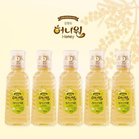 Domestic Grade 1 Fresh Honey One Acacia Honey (500g bottles) / 국내산 1등급 햇 허니원 아카시아꿀 (500g5병)