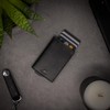 Stealth Wallet Minimalist Slim Lightweight Pop Up Card Holder, Black