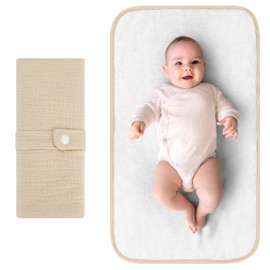 Accmor Portable Diaper Changing Pad, Muslin Cotton Foldable Baby Changing Mat for Travel, Baby Essentials Shower Registry Gifts