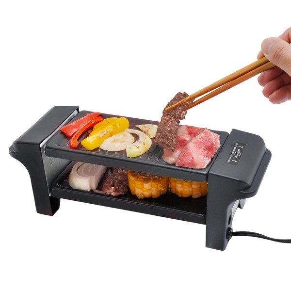 applife Tabletop Yakiniku Shop | Compact Size, Single Person Baking with 2 Tiers, Easy Cooking, Home Drinking, Home Time, BBQ, BBQ, Grilled Meat, Pork, Vegetables, Anything