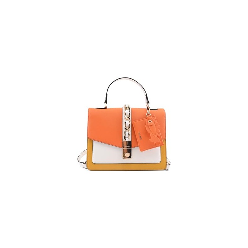 ALDO Women's Caiillaa Top Handle Bag, Other Orange, Medium