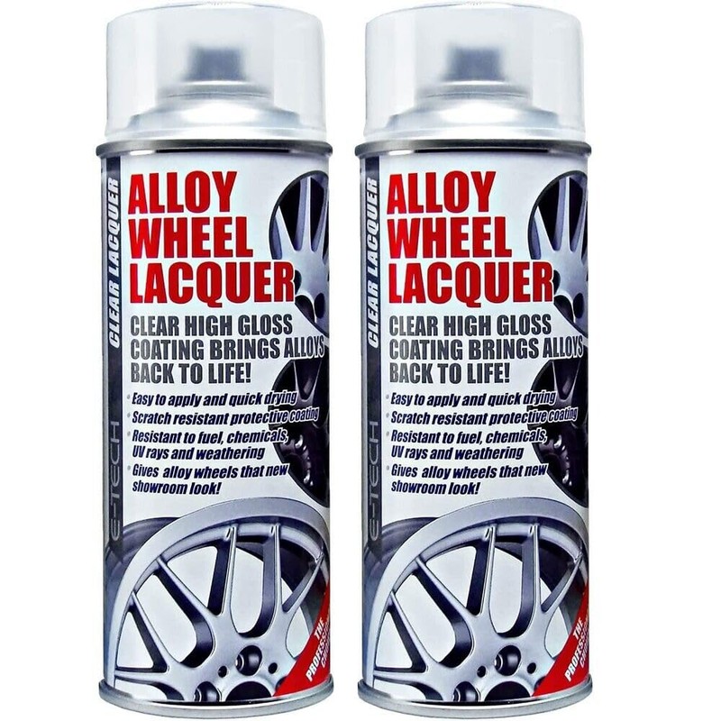 4TRESS E-TECH 2 x 400ml Clear Alloy Wheel Lacquer Chip
