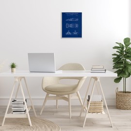 Stupell Industries Race Car Blueprint Wall Plaque Art Design by Karl Hronek