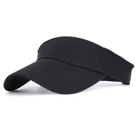 Toddler Sun Visor Girls Age 2-6, Kids Beach Visor Summer UV Protection Sport Cap for 6-12T Black