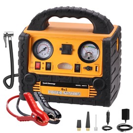 Jump Starter, BS ONE 700A Peak Current Car Battery Jump Starter with Air Compressor and Power Inverter, Jump Starter Battery Pack with 110V/200W AC Output & Led Light