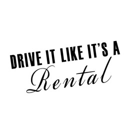 JDM Drive It Like It's A Rental 8" Vinyl Sticker Car Decal (8" Black)