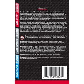 Rolite Heavy Cut Compound (8 fl. oz.) for Removing P1200 and Finer Scratches & Abrasion Marks for Automotive Clear-Coat Paints, Low Sling, No Mess