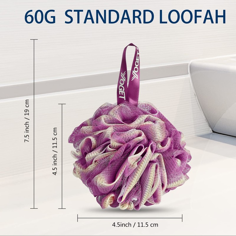 Yoget - Paquete de 4 esponjas de baño de lufa,