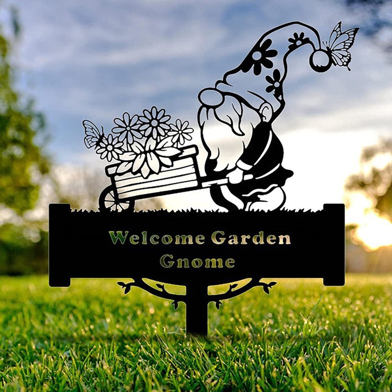 RemeeHi Fairy Welcome Garden Object, Plate, Object, Iron Plate, Interior,