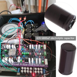 OTOTEC 2PCS Electrolytic Capacitor Component 63V 6800uF 25.5×51.1mm 105? Snap Connection Type Electrolytic Capacitor for Circuit Control Repairing Tool Radial Leads
