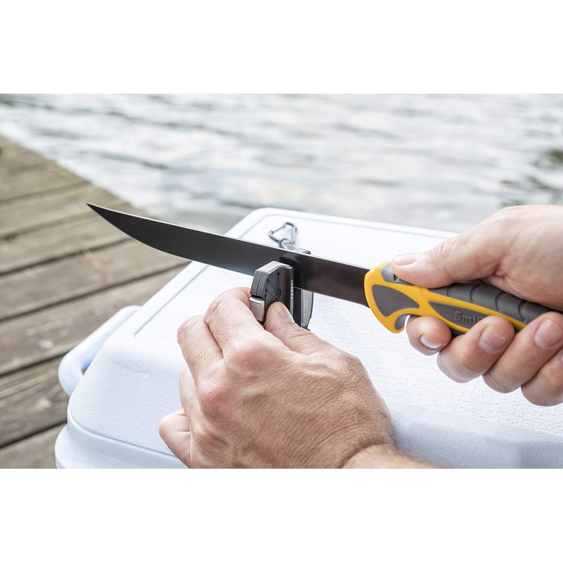Smith's Fixed 7.0 in Fillet Knife Saltwater, Yellow, one Size
