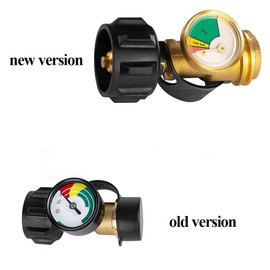 Ninyoon New Version Propane Gauge for 5-100 lb Tank, Universal QCC1 Propane Tank Gauge Level Indicator Leak Detector Type -1 Connection for BBQ Gas Grill, RV Camper, Propane Tank (Set of 3)