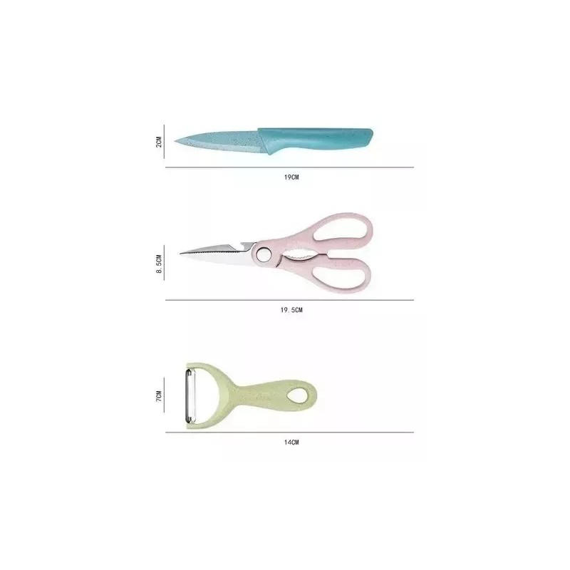 RIVERSOFY Juego De 6 Cuchillos Cocina Profesionales Acero Inoxidable