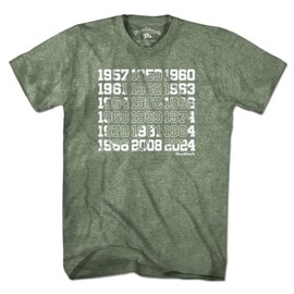 Boston Basketball Championship Dates Shamrock T-Shirt – Unisex Vintage-Style Tee