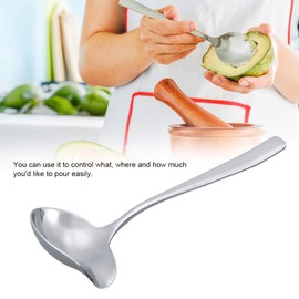 Sauce Spoon, Stainless Steel Sauce Ladle, 19 cm, Elegant Ladle with Spout and Long Handle for Soups, Sauces, Stews