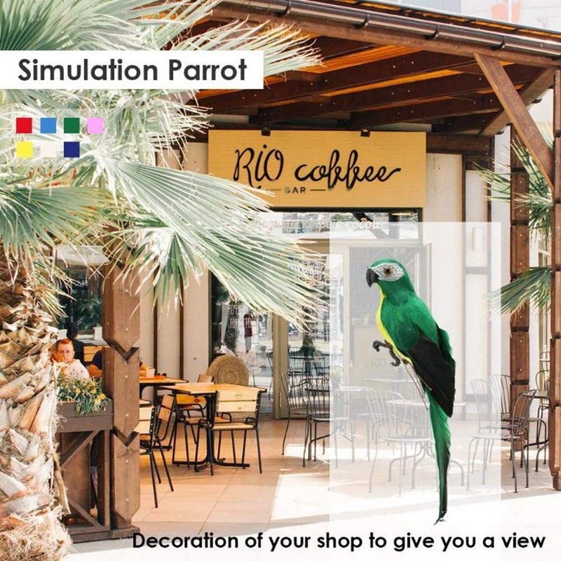 ZYWUOY Simulation Parrot, Artificial Fake Parrot Lifelike Feathered Bird Imitation