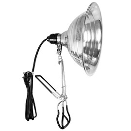 Simple Deluxe Tight Grip Clamp Lamp Light with 8.5 Inch Aluminum Reflector up to 150 Watt E26 Socket (no Bulb Included) 6 Feet 18/2 SPT-2 Cord, Sliver, 1-Pack (Tight Grip)