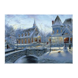 EACHHAHA Winter Jigsaw Puzzle Romantic town for Adults(Large 70x50cm/27.5x19.7in) -Puzzles 1000 Pieces Cardboard Puzzles- Relax Puzzles Games-Brain Teaser Puzzle