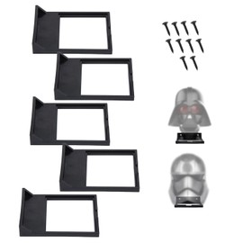 Gosknor 5pcs Wall Mount Display Stand for Building Blocks Helmet, Sturdy & Sleek Hanging Display Shelf with Screws for All Standard Sizes