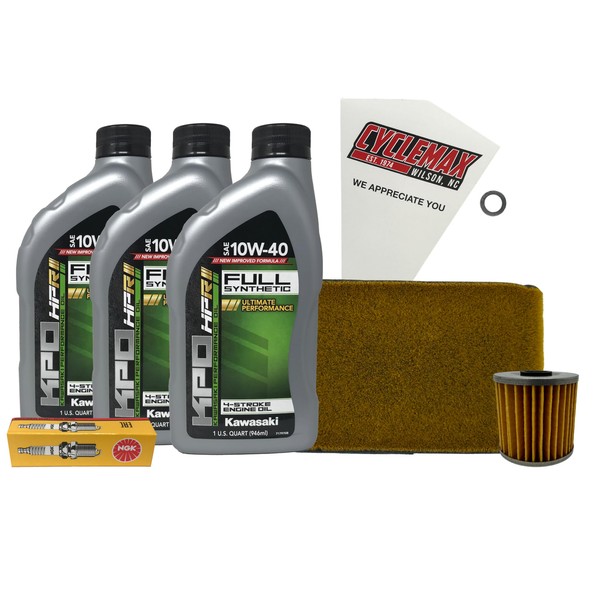 Cyclemax Full-Synthetic KPO Tune-Up Kit compatible with 2003-2011 Kawasaki BAYOU