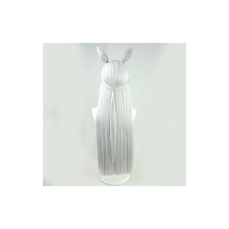 osseoca Gold Ship Cosplay Wig Silver gray with ears