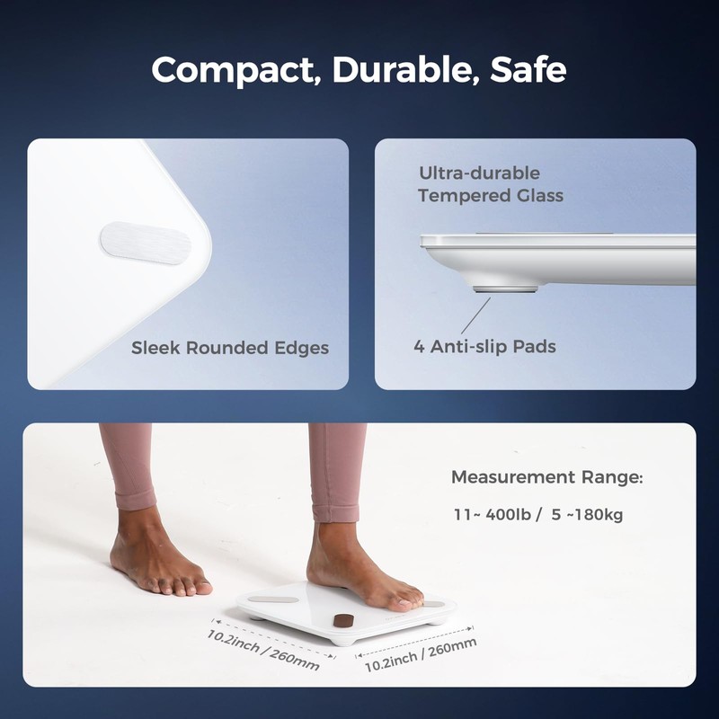 Yunmai Smart Scale with BMI, Body Fat, Muscle Mass, Digital