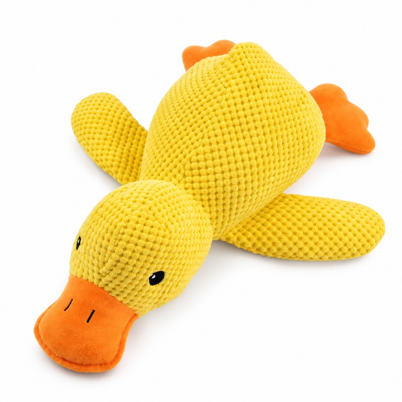 Squeaky Duck Plush Dog Toy for Interactive Play – Soft