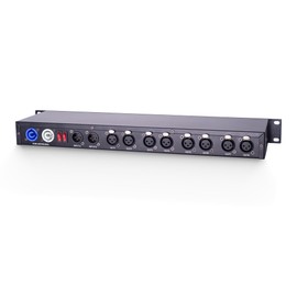 Pknight Pknight 8-Port RDM DMX Splitter with Dual Input, PowerCON Linking,Optional Isolation and Signal Amplifier Distributor for Stage Lighting (RDM8802K-A)