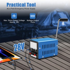 LyeXD 20W Hand Crank Generator, Portable Generator Manual Power Supply for Camping Off-grid Emergency Backup, USB Emergency Power Generator for Outdoor Camping Survival Activities