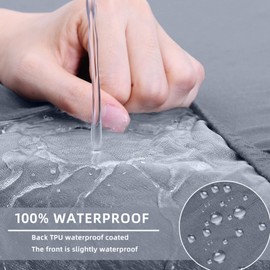 hyha Waterproof Couch Cushion Covers, Magic Sofa Covers Washable, Stretch Sofa Seat Cushion Slipcovers, Waterproof Couch Covers for Sofa Pets (3 Cushion Sofa, Gray)